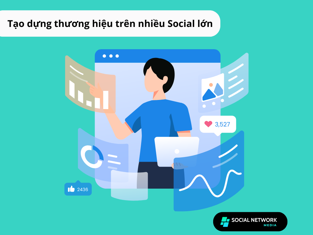 Tạo dựng thương hiệu trên nhiều Social lớn